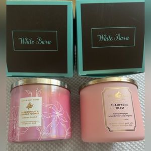 Bath and Body Works Passionfruit Banana Flower & Champagne Toast Candles